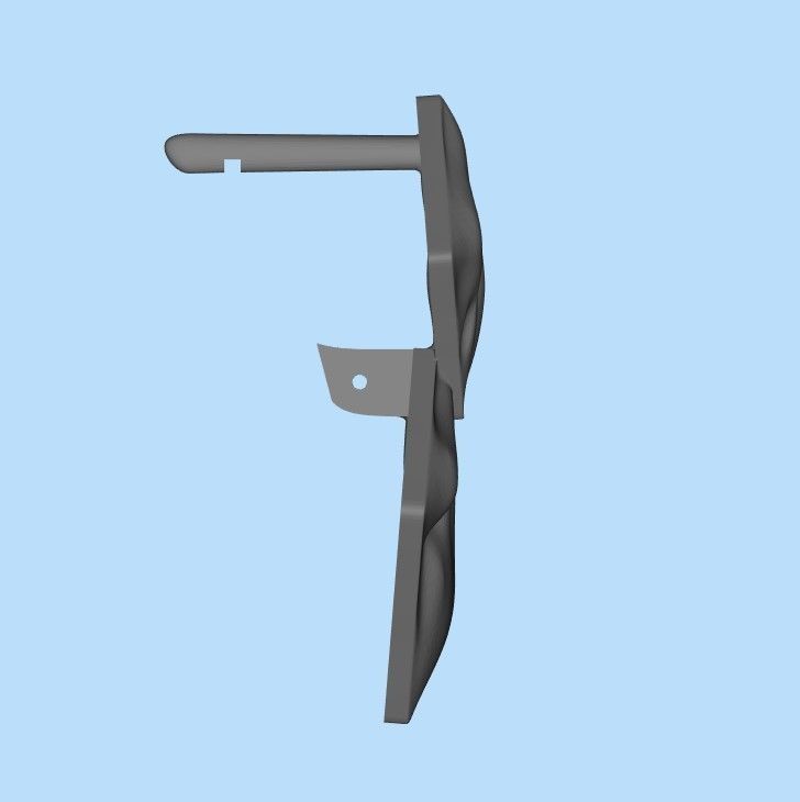 Women Earrings squares with waves 3dm stl 3D print model 3D print model_22