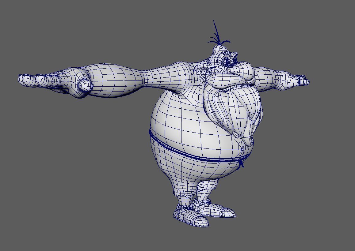 wild men animation character 3D model_8