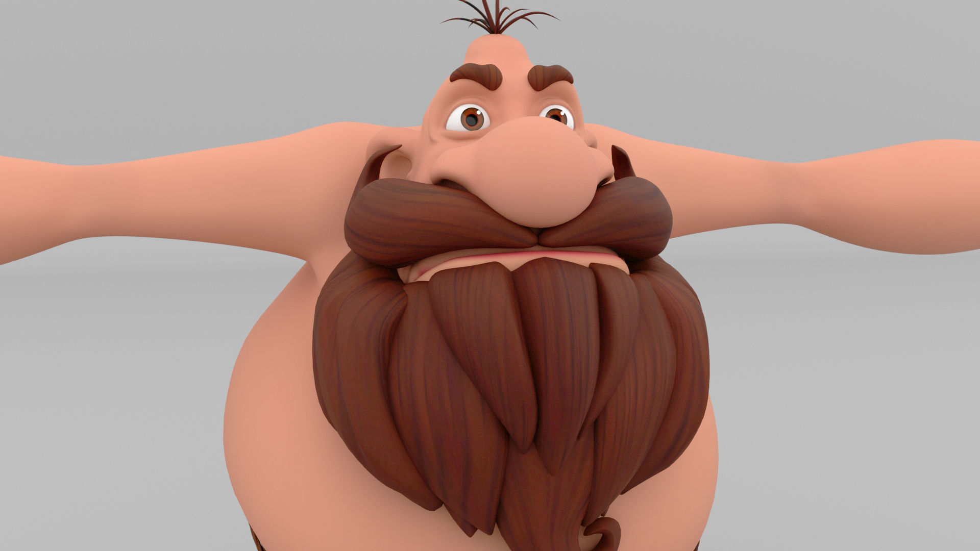 wild men animation character 3D model_5