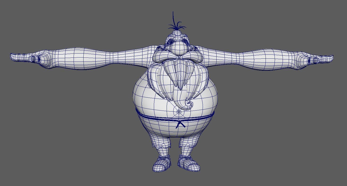 wild men animation character 3D model_6