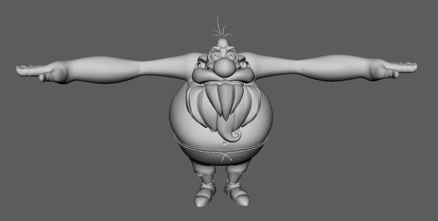 wild men animation character 3D model_10