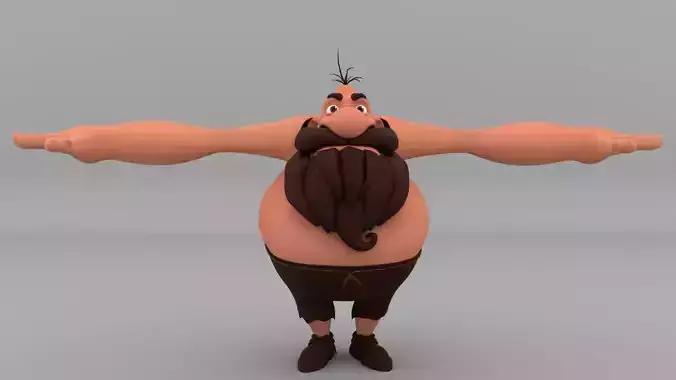wild men animation character