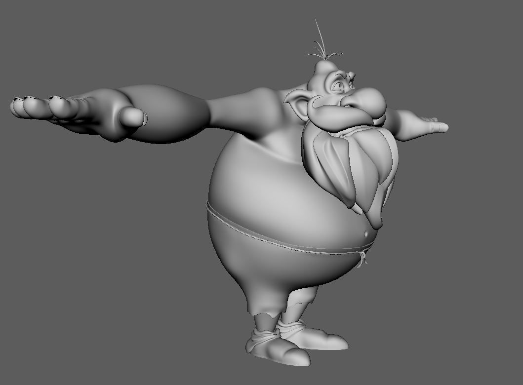 wild men animation character 3D model_11