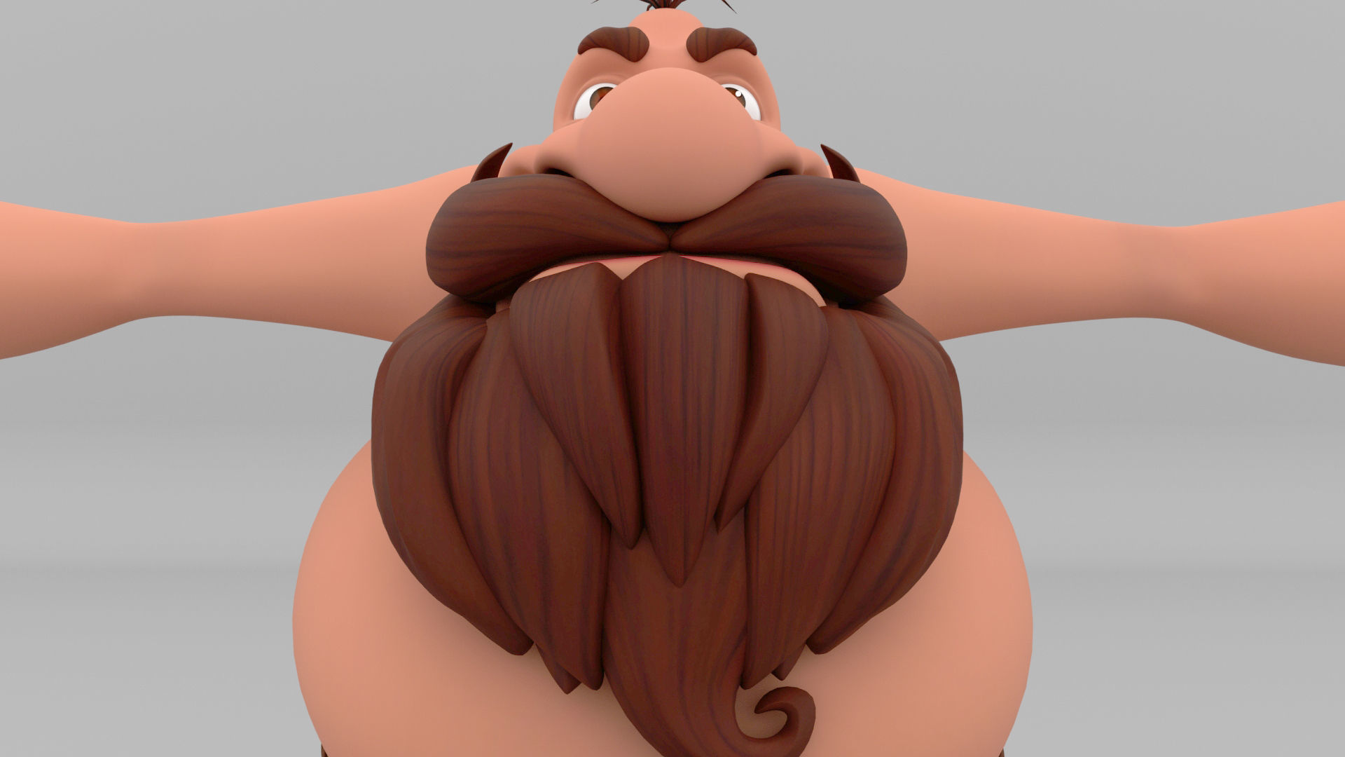 wild men animation character 3D model_3