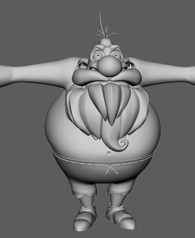 wild men animation character 3D model_12