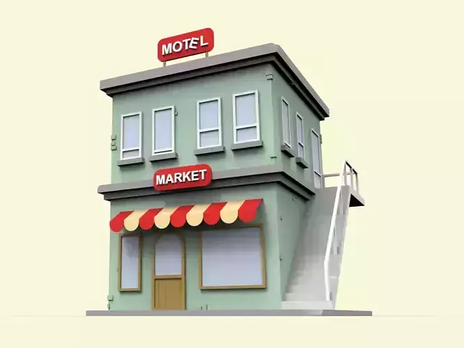Market and motel house