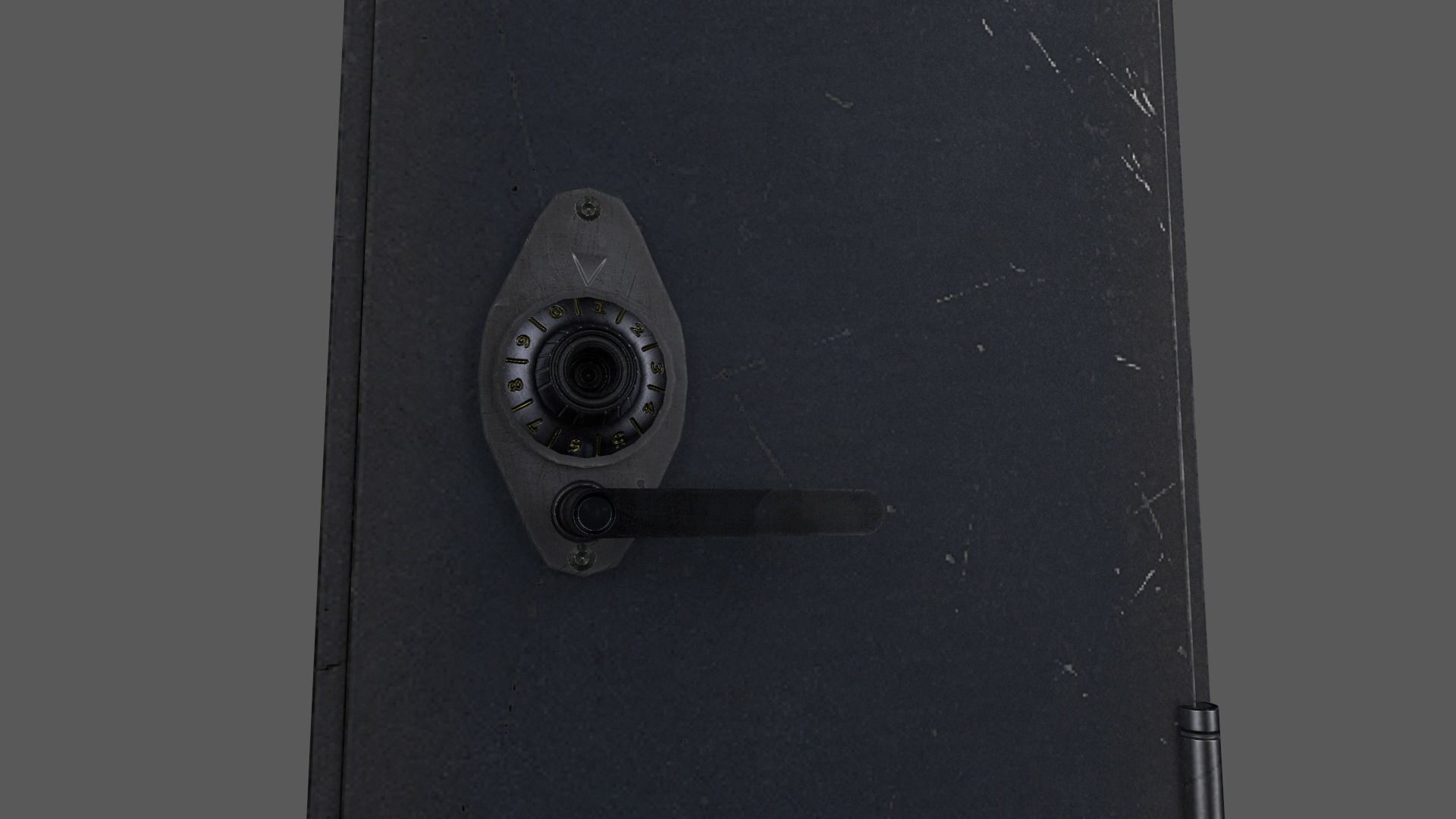 Locker metal Low-poly 3D model_1