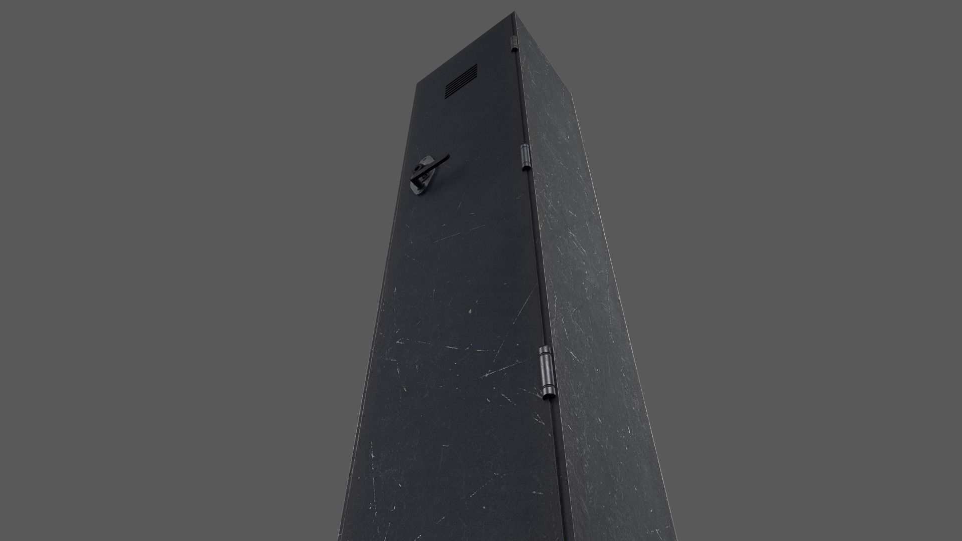 Locker metal Low-poly 3D model_2