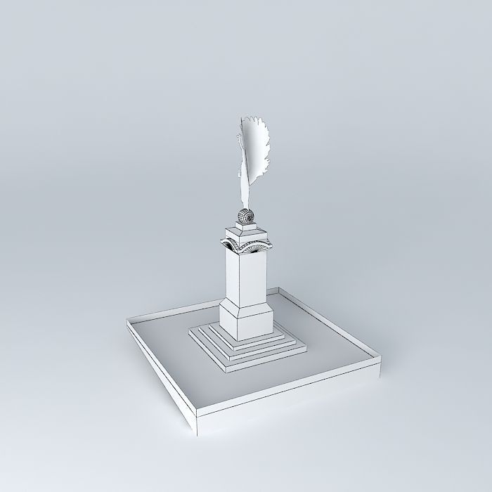Peace Statue 3D model_3
