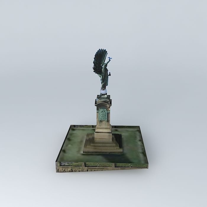 Peace Statue 3D model_2