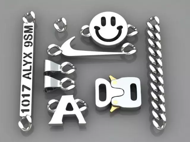 Necklace-Bracelet Silver and Gold Buckle 3D print model