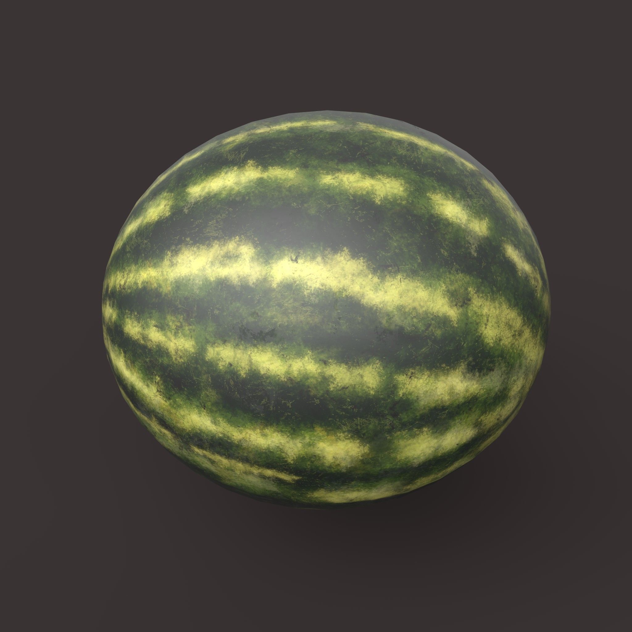 Watermelon Low-poly 3D model_2