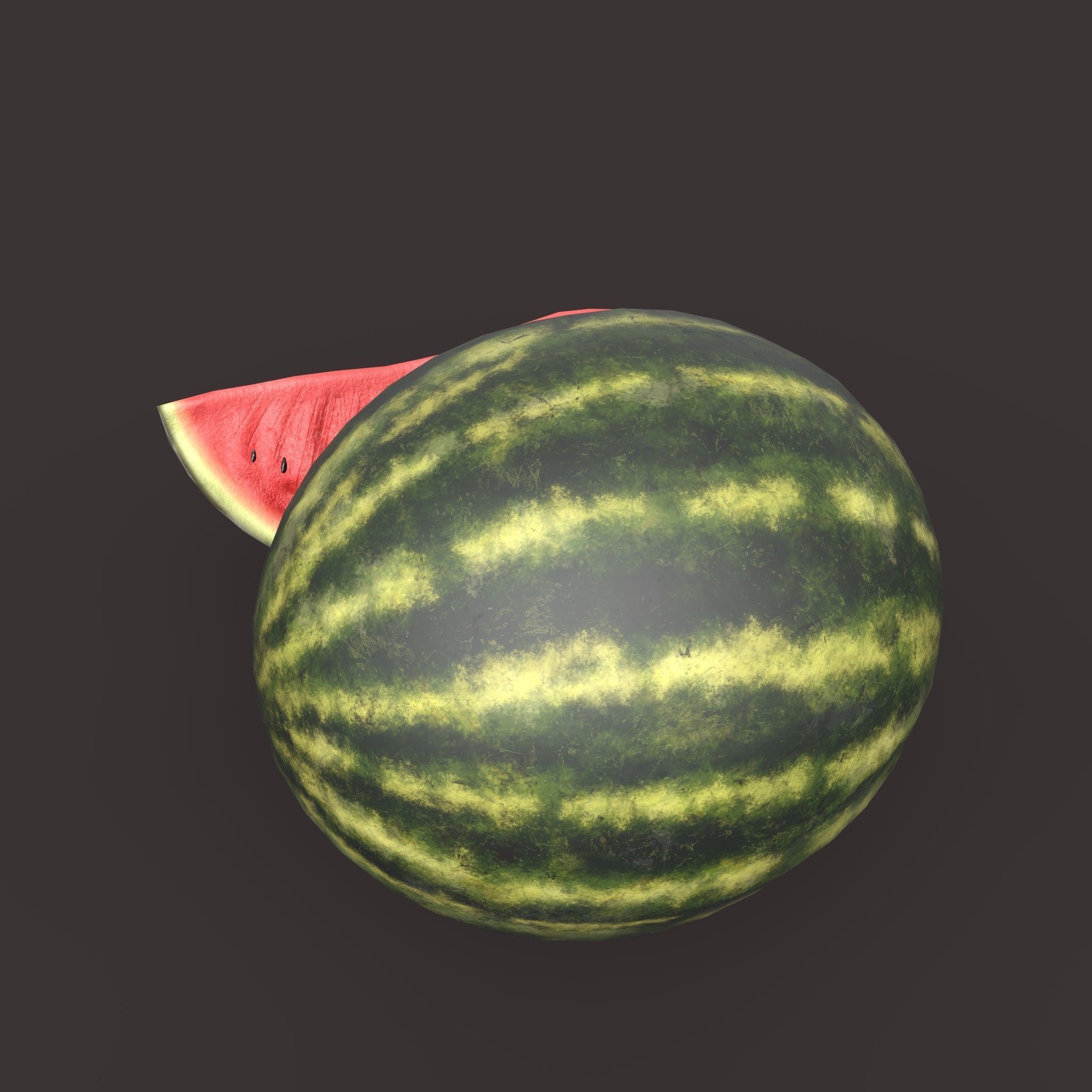 Watermelon Low-poly 3D model_16