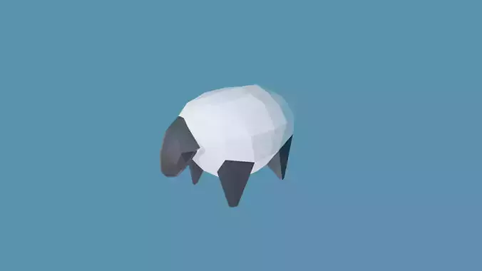 Low Poly sheep 3D model
