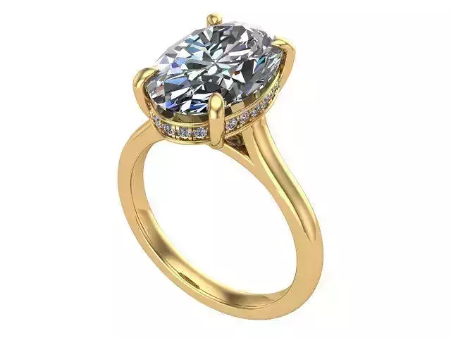 Golden Oval Ring 