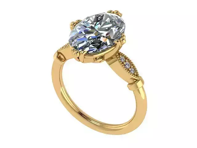 Golden Silver Ring On Top