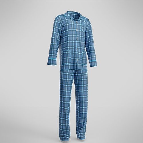 Male Pajamas Low-poly 3D model