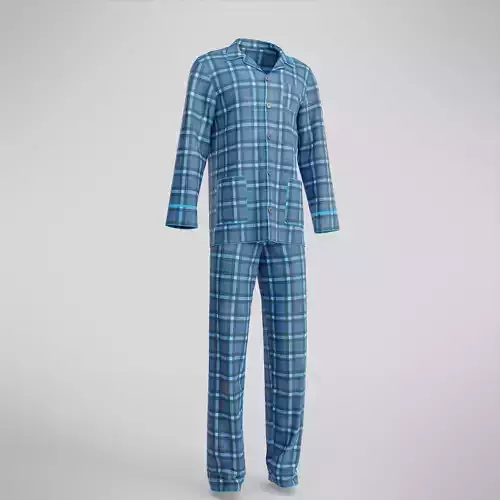 Male Pajamas Low-poly 3D model