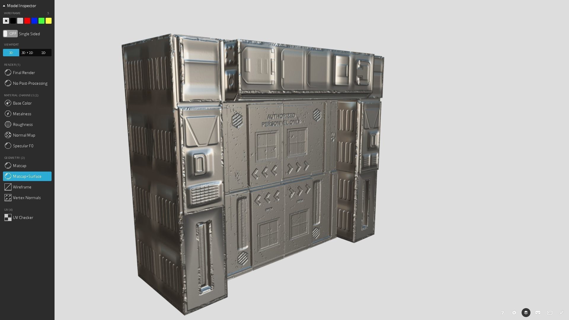Blast Doors Low-poly 3D model_10