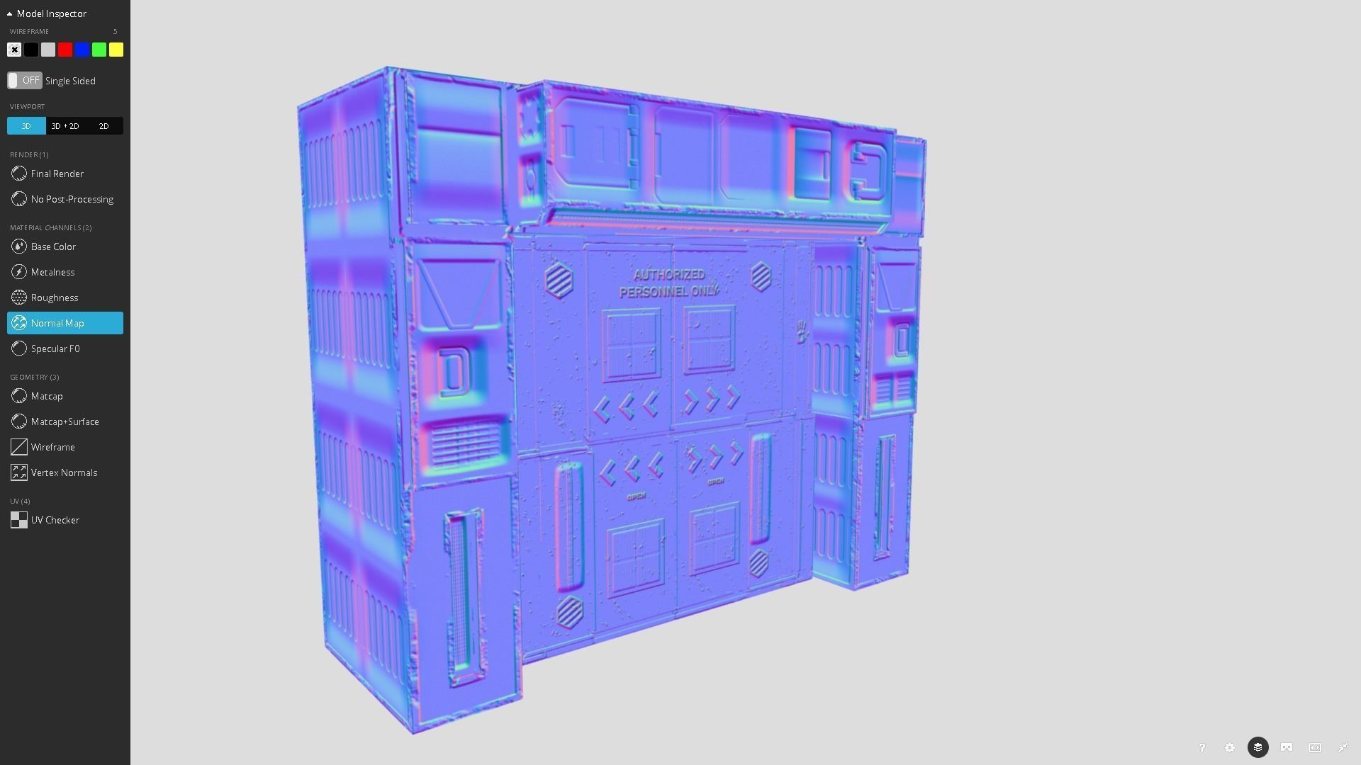 Blast Doors Low-poly 3D model_11