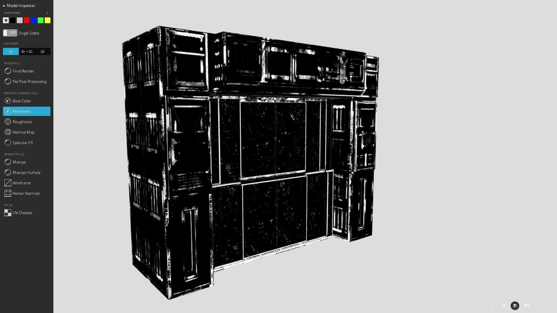 Blast Doors Low-poly 3D model_13