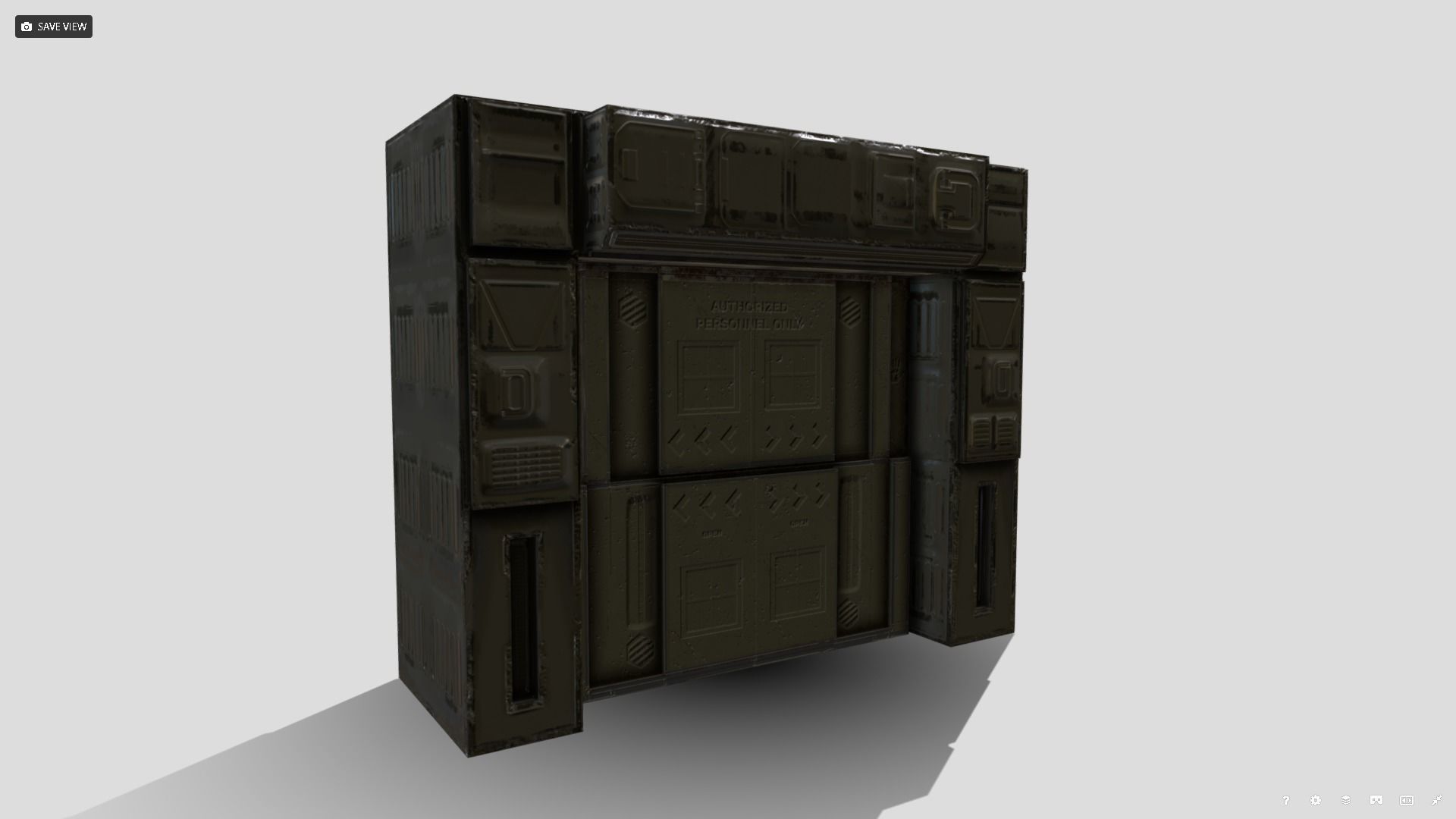 Blast Doors Low-poly 3D model_1