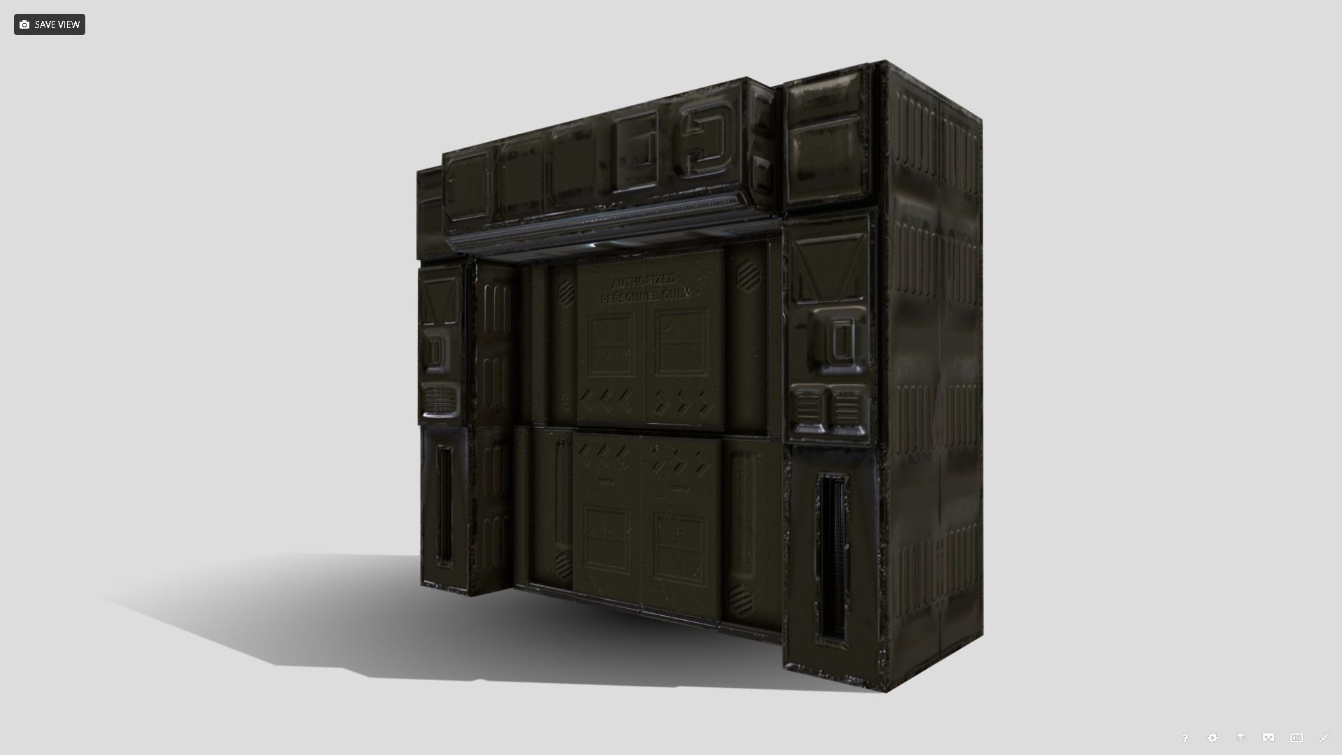 Blast Doors Low-poly 3D model_3