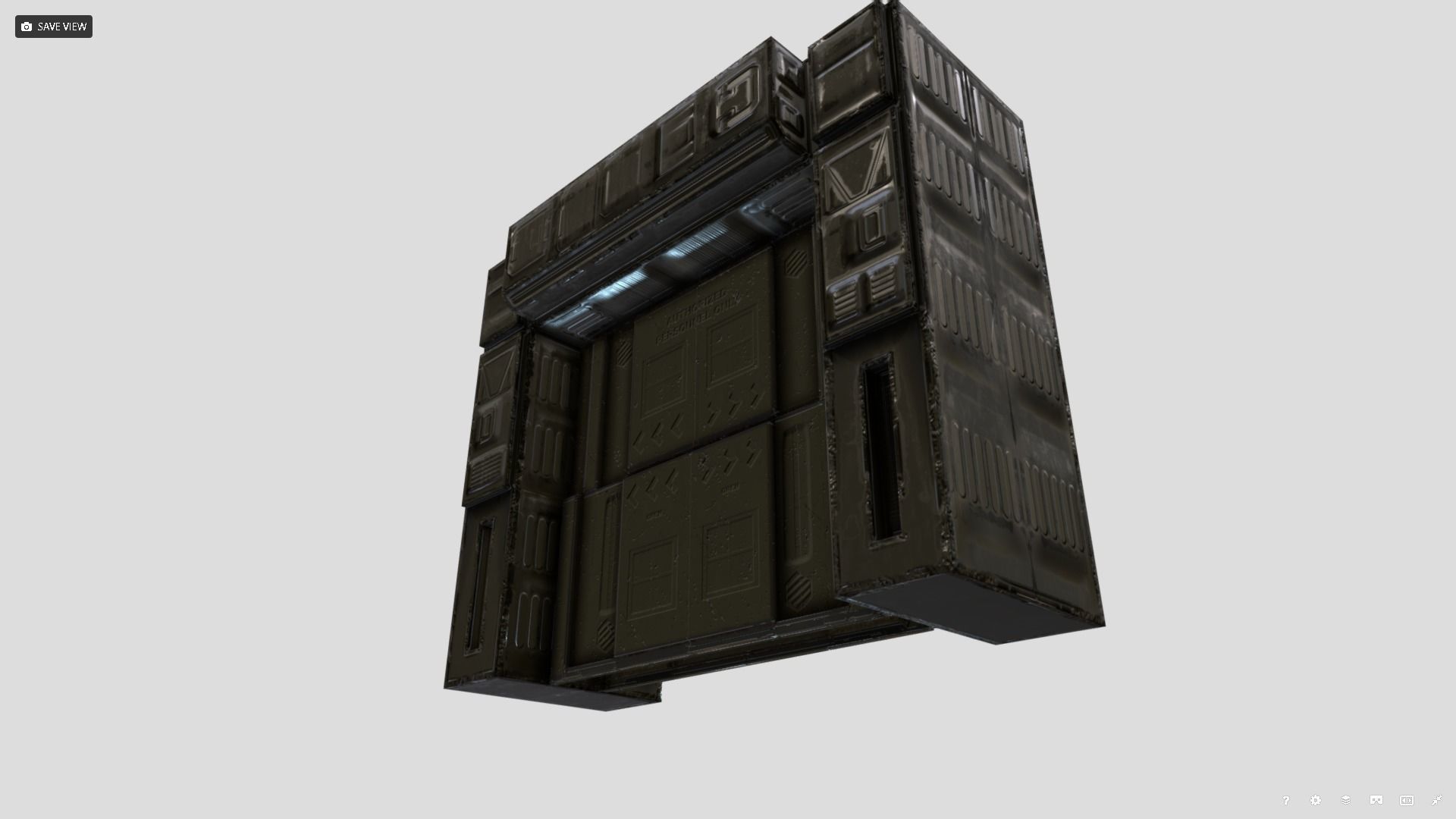 Blast Doors Low-poly 3D model_4