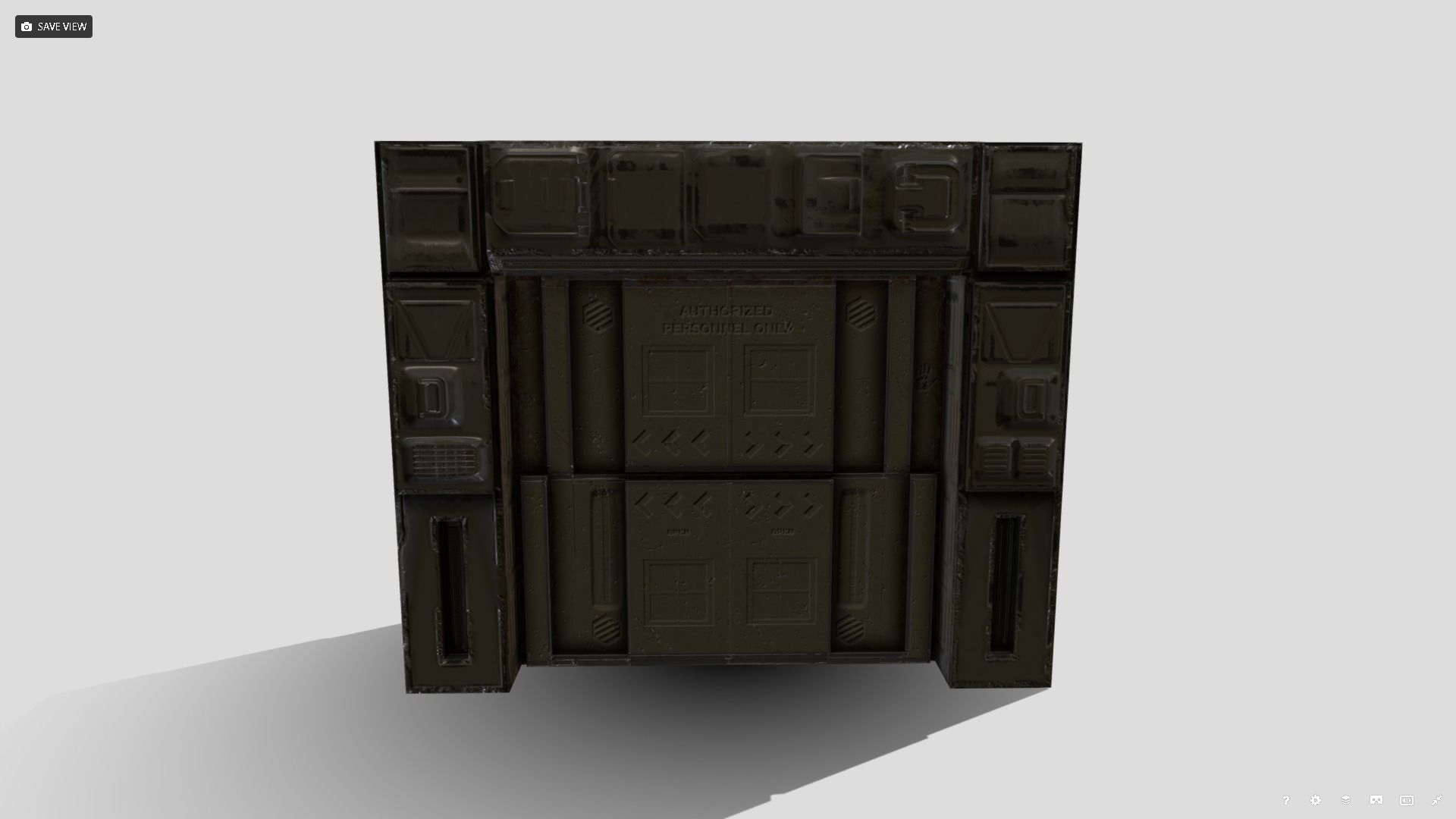 Blast Doors Low-poly 3D model_2