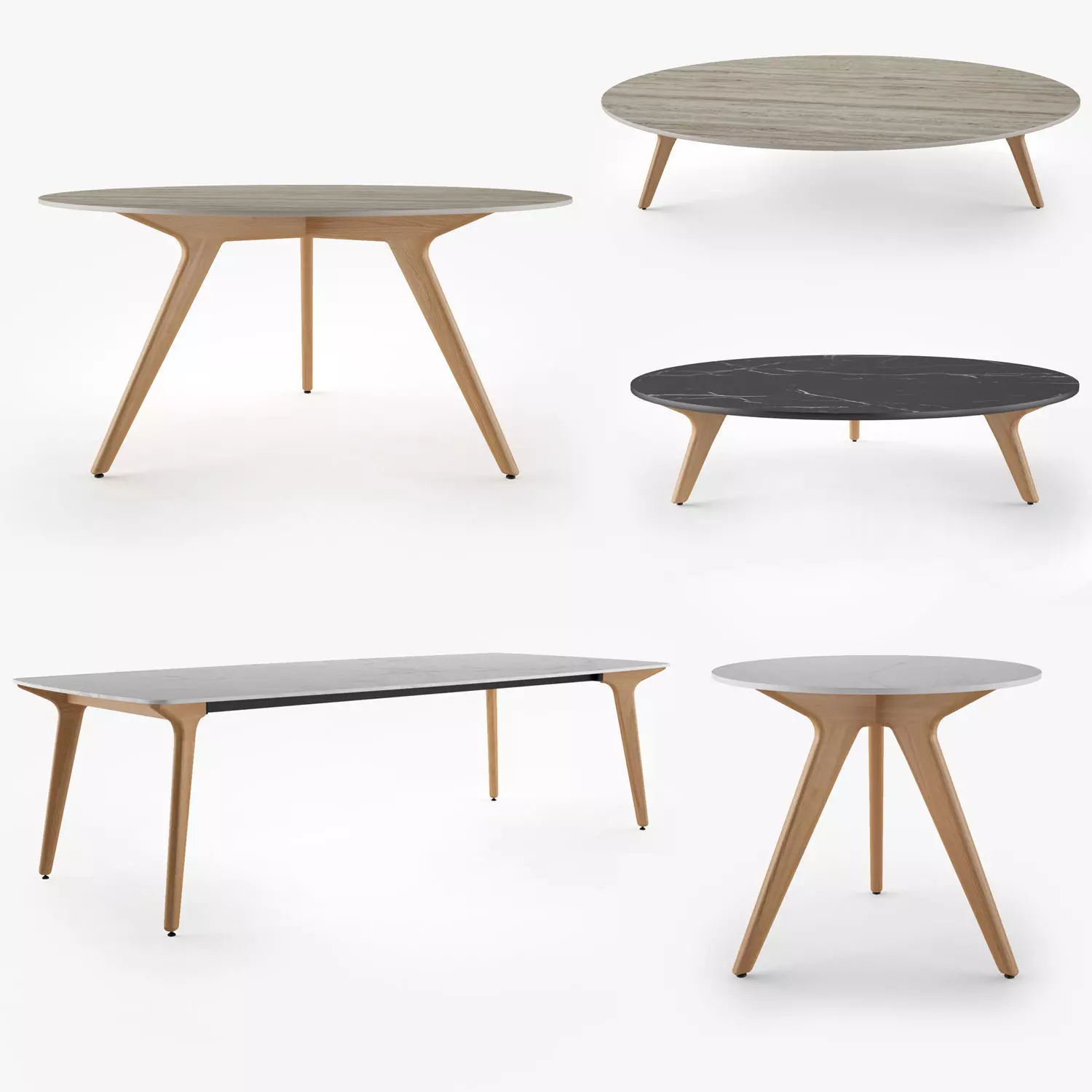 Manutti Torsa Tables Collection 3D model_0