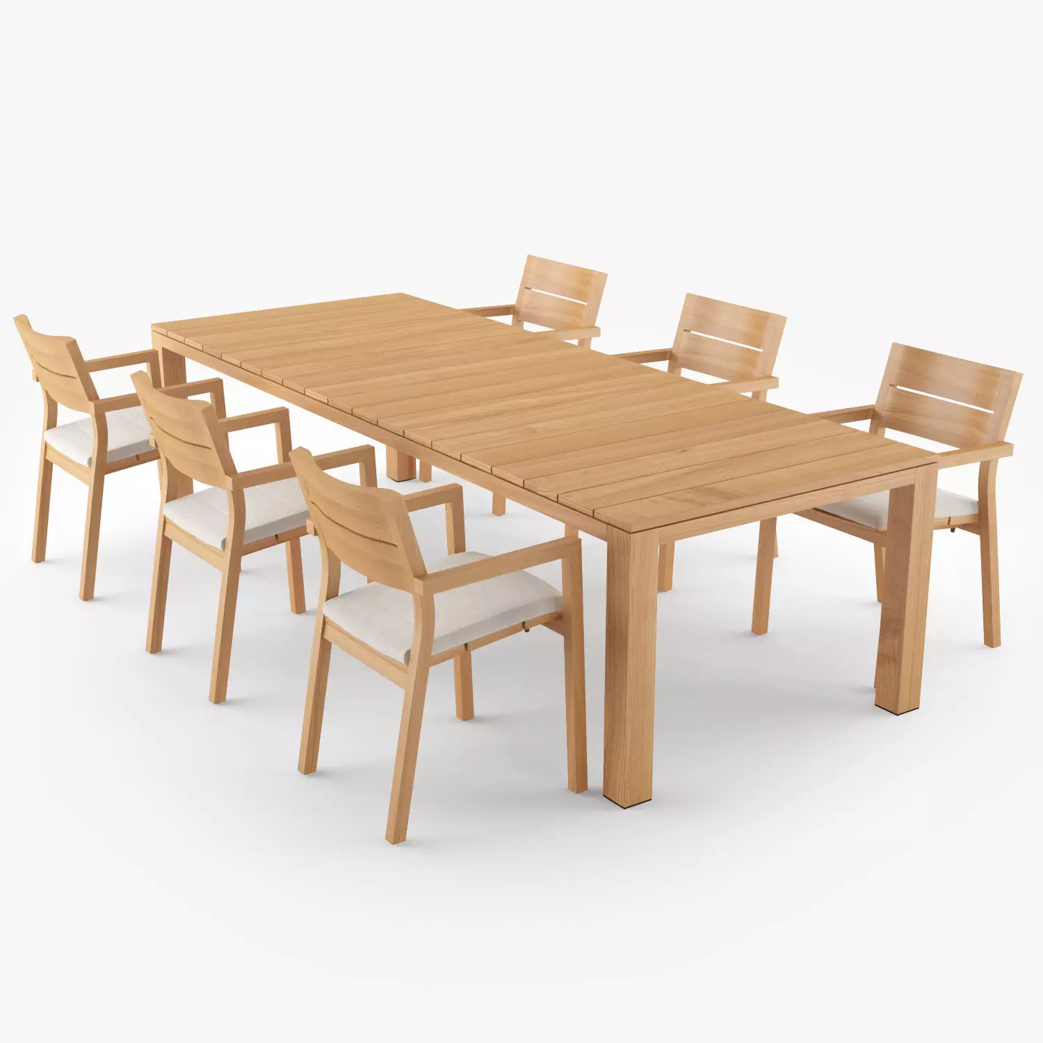 Tribu Kos Dining Table and Chair 3D model_0