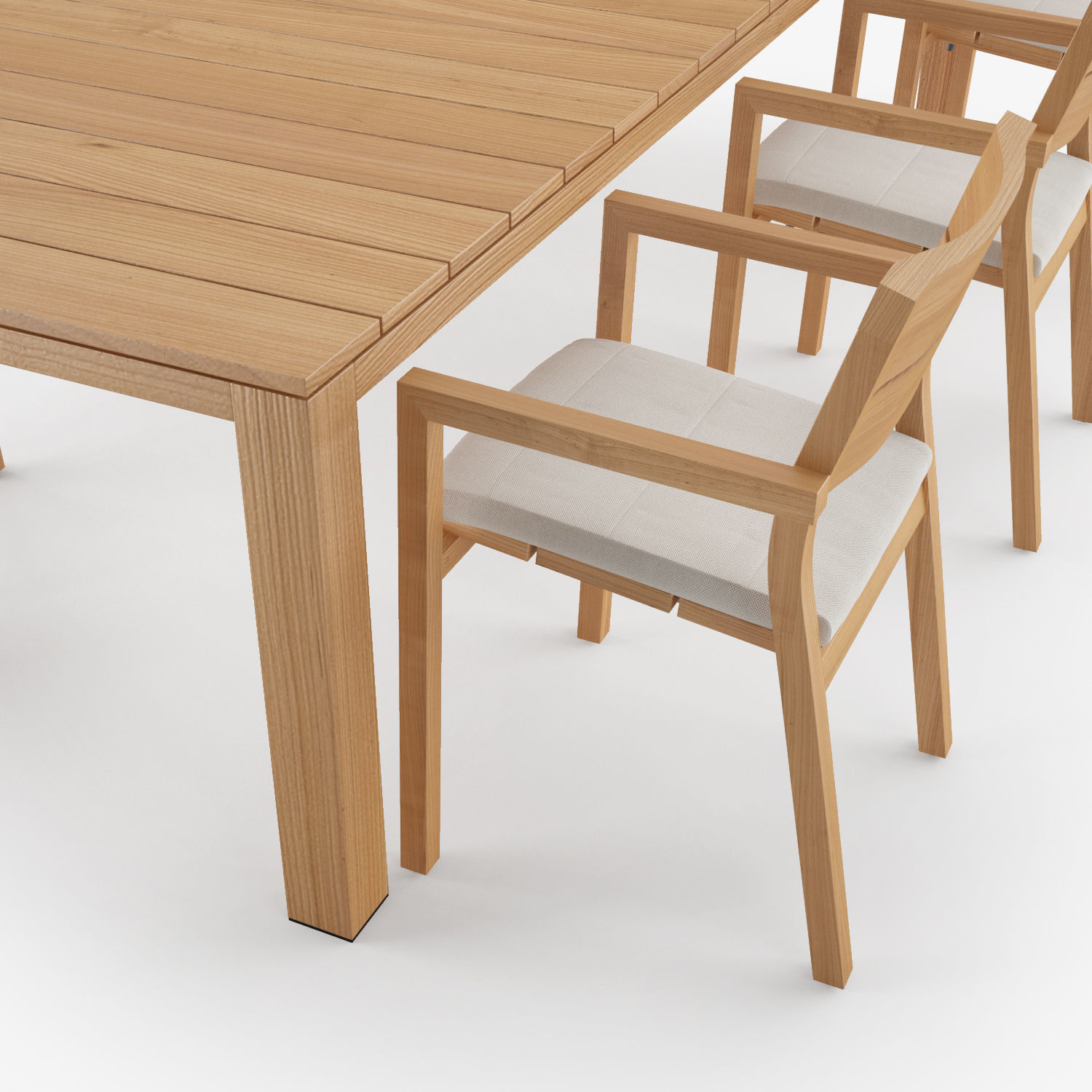Tribu Kos Dining Table and Chair 3D model_2