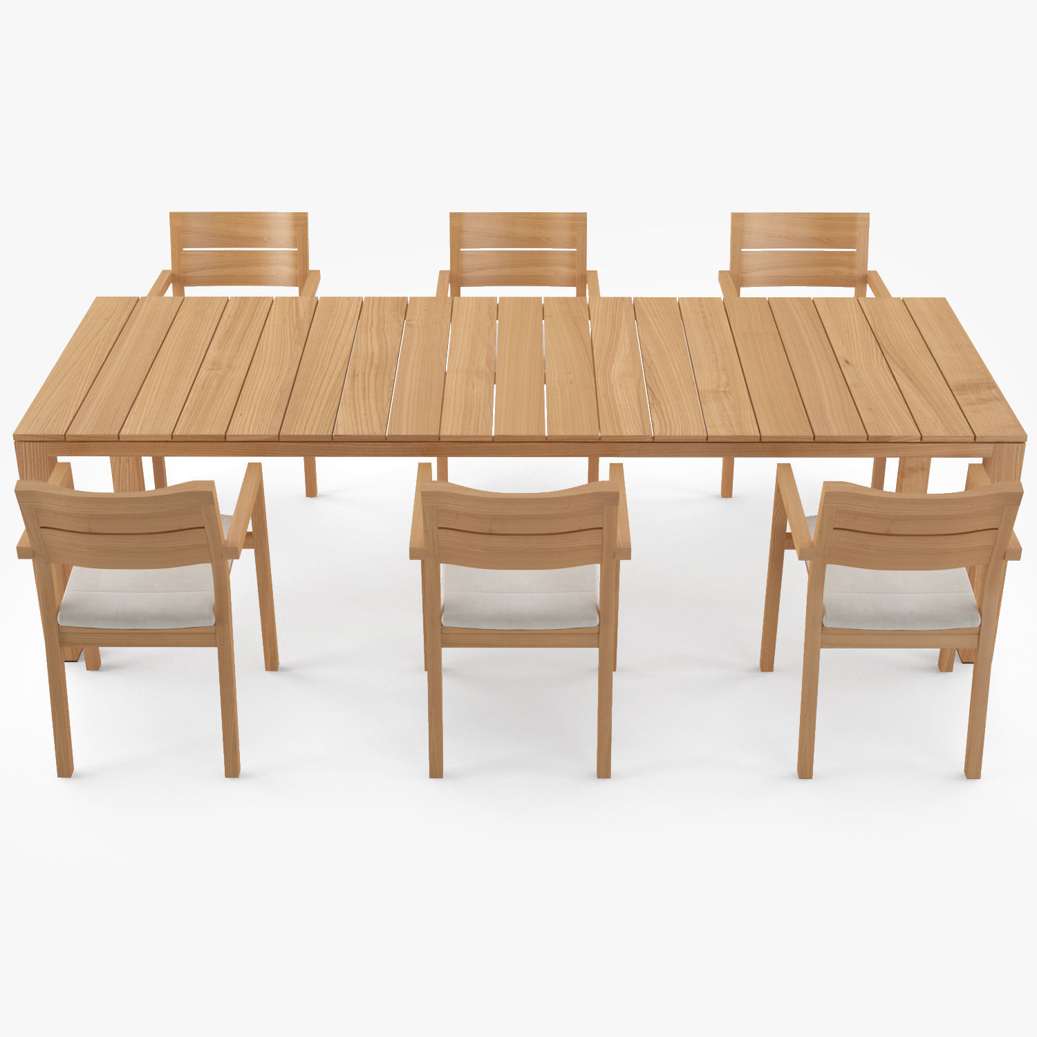 Tribu Kos Dining Table and Chair 3D model_1