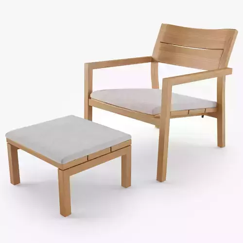Tribu Kos Easy Chair 3D Model 3D model