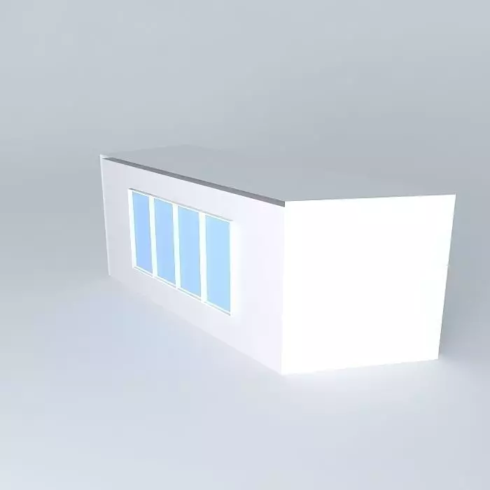 Wall with window Free 3D model_0