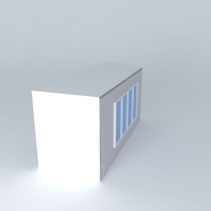 Wall with window Free 3D model_1