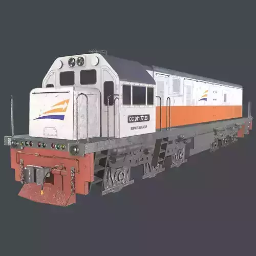 CC 201 Locomotive Low-poly 3D model