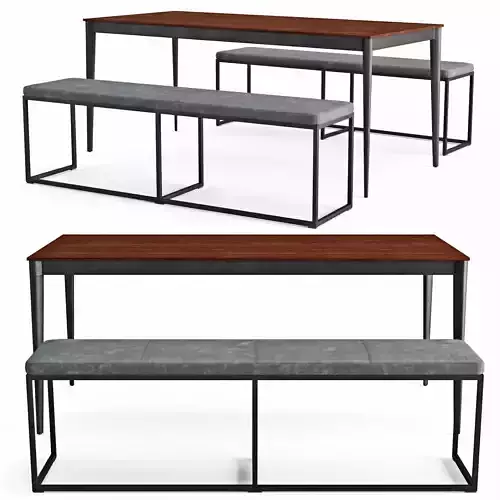 Table and chair Torina London 3D model