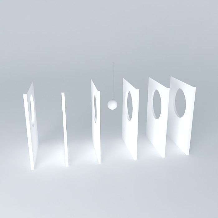 Sphere lamp installation Free 3D model_2