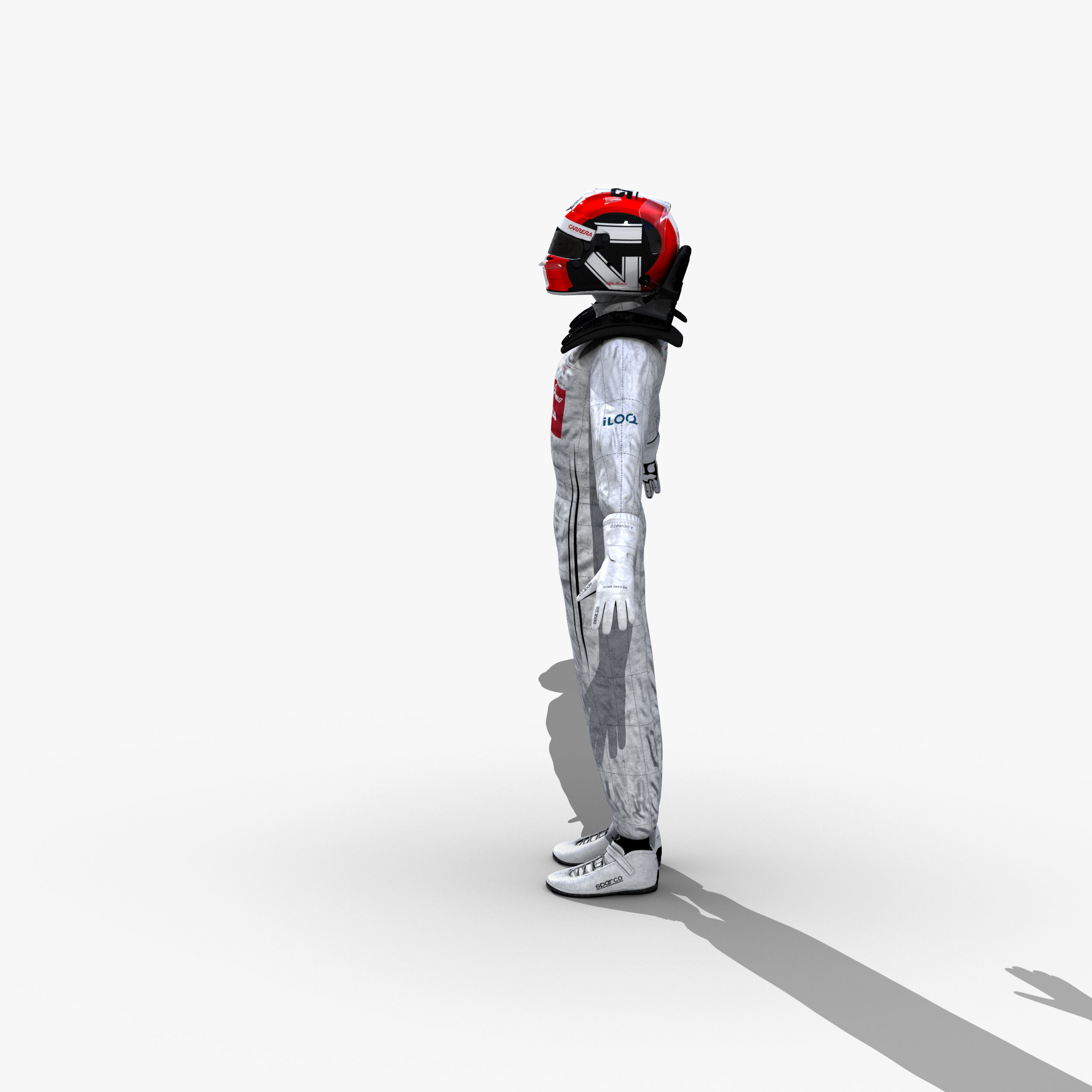 Antonio Giovinazzi 2019 Low-poly 3D model_8
