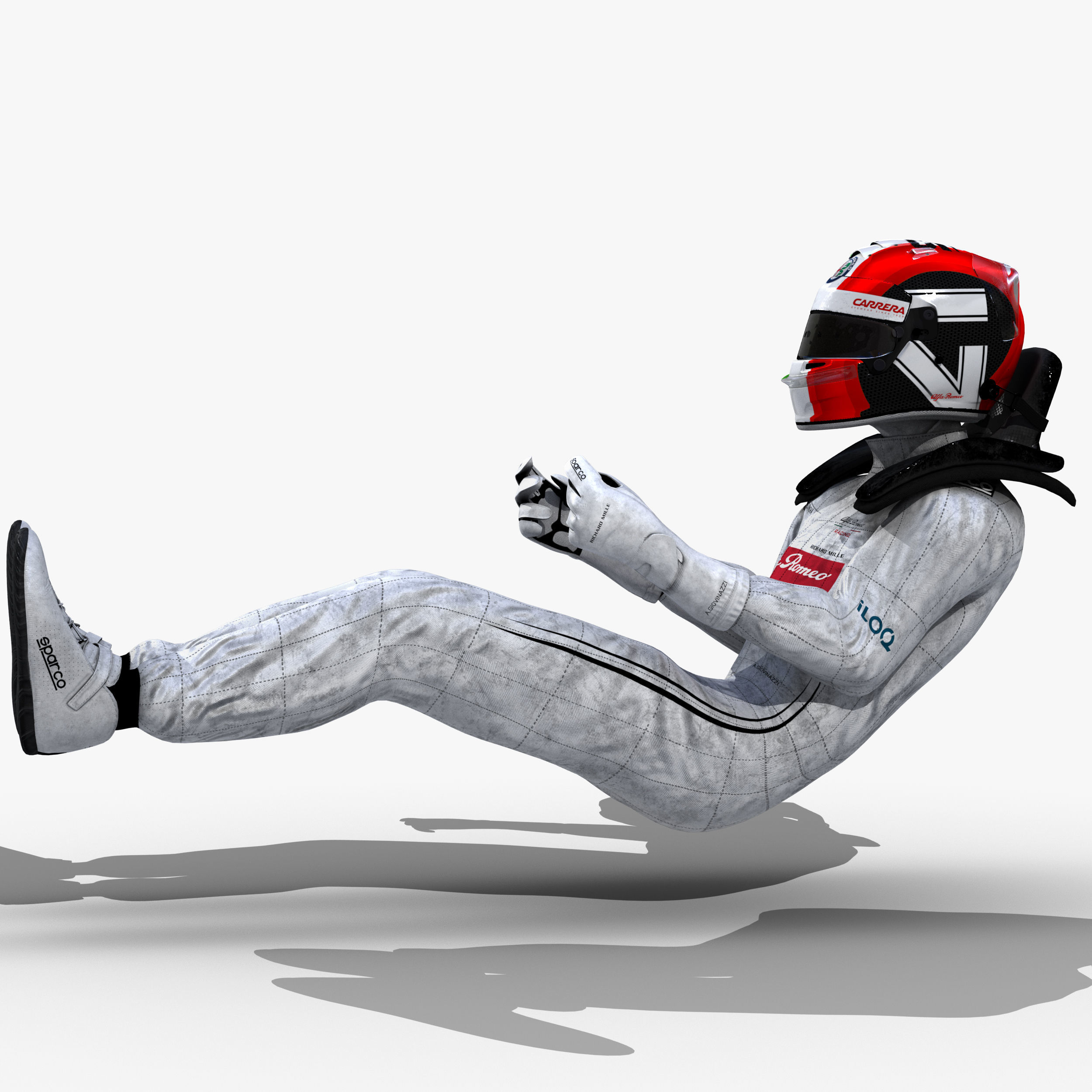 Antonio Giovinazzi 2019 Low-poly 3D model_1