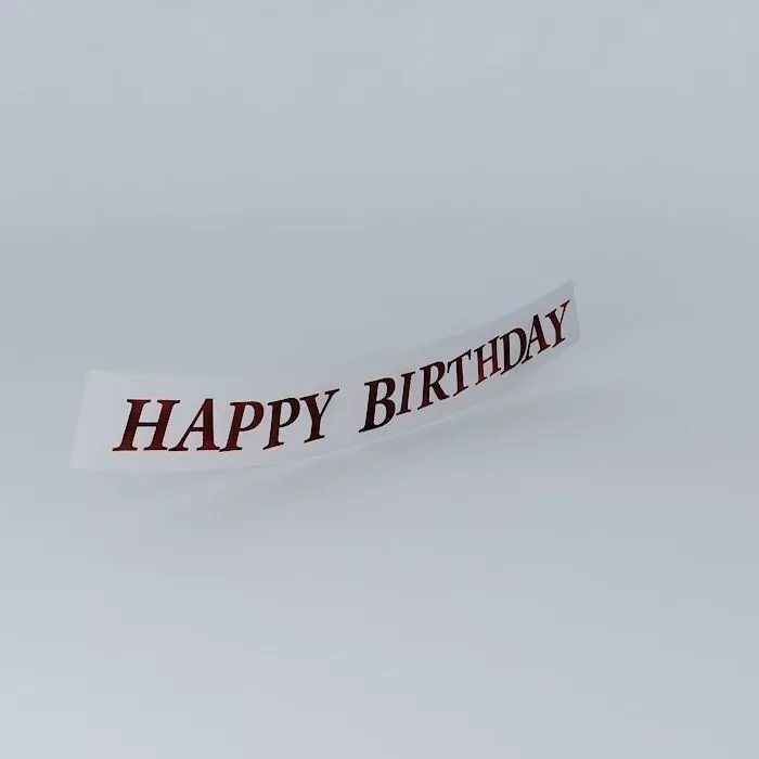 BIRTHDAY BANNER Free 3D model