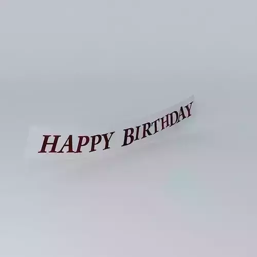 BIRTHDAY BANNER Free 3D model
