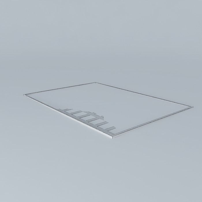 grid clear acrylic sheet Free 3D model_4