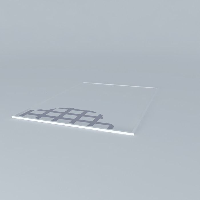 grid clear acrylic sheet Free 3D model_1