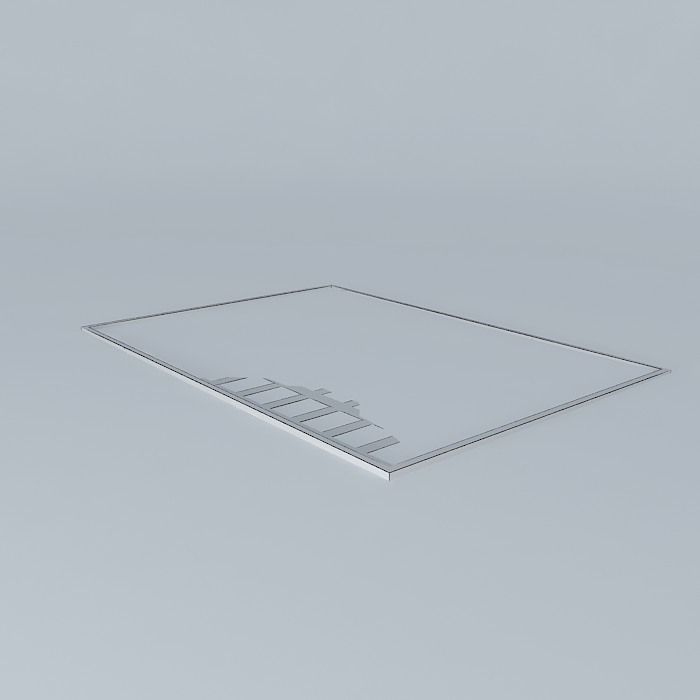 grid clear acrylic sheet Free 3D model_3