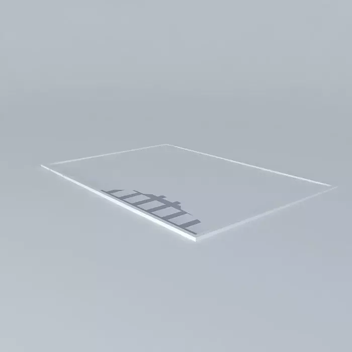 grid clear acrylic sheet Free 3D model_0