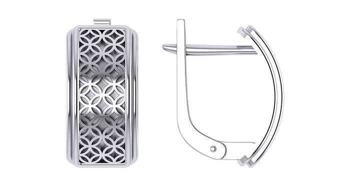 geometric earrings 3D print model