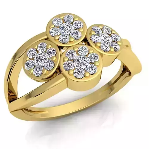Woman  Diamond Ring 3d Model Print 