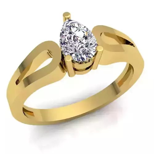 Solitaire Diamond Ring 3d Model print 